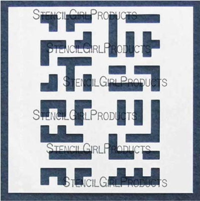 Pseudo Squares 6 Stencil by Andrew Borloz