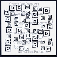 Random Squares Stencil by Jessica Sporn