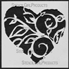 Heart Swirl Stencil by Margaret Applin