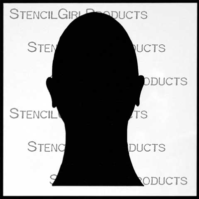 Face Silhouette Stencil by Pam Carriker