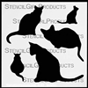 Cats Stencil by Cecilia Swatton