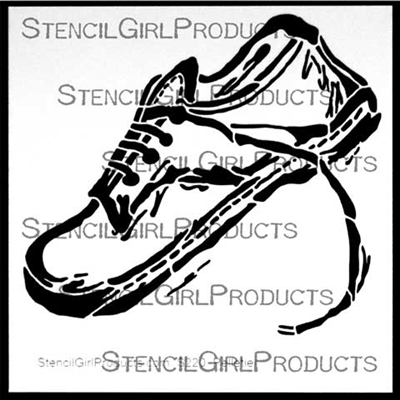 Sneaker Stencil by Sue Pelletier