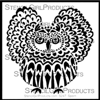 Horned Owl Stencil by Jessica Sporn