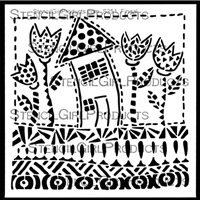 Whimsy House Stencil by Jamie Fingal
