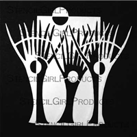 Trio of Trees Stencil by Carol Wiebe