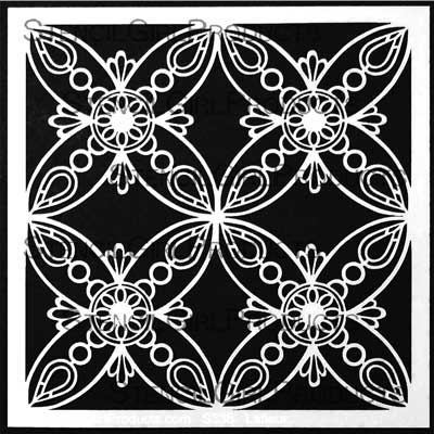 Ornamental Petals Screen Stencil by Gwen Lafleur