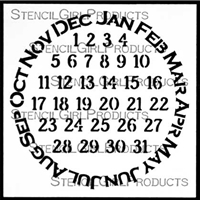 Never Ending Calendar Stencil by Carolyn Dube