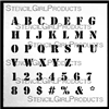 Classic Stencil Font Alphabet by Mary Beth Shaw