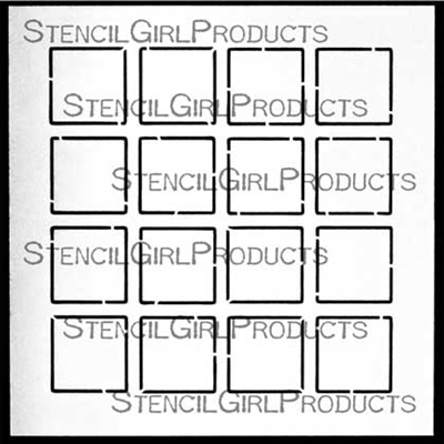 Grid Outline 4 by 4 Stencil by Mary Beth Shaw