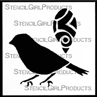 Songbird of Hope Stencil by Roxanne Evans Stout