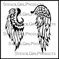 Baby Angel Wings Stencil by Kristie Taylor