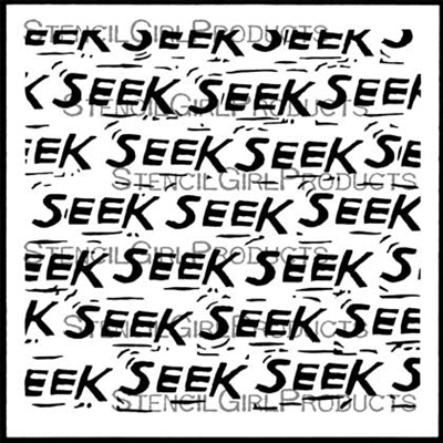 Seek Stencil by Cat Kerr