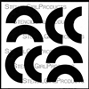 Half Rings Squared Small Stencil by Andrew Borloz