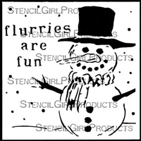 Snowman Stencil by Jennifer Evans
