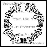 Musical Roundabout Stencil by Sandee Setliff