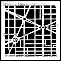 City Map Stencil by Mary C. Nasser