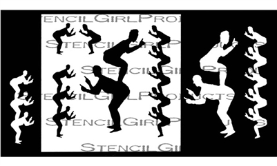 Silly Silas and Sigmund Stencil by Carolyn Dube