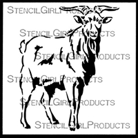 Goat Family: Billy Goat Stencil by Lanie Frick
