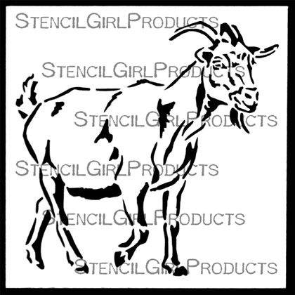 Nanny Goat Stencil | Lanie Frick | StencilGirl Products