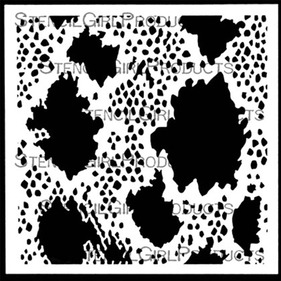 Snakeskin Repeating Pattern Stencil by Jennifer Evans