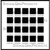 20 Color Swatch Grid Stencil