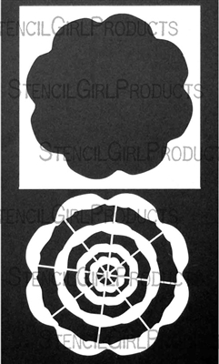 Floral Swatch Wheel Stencil with Mask by Rae Missigman