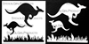 Kangaroo Stencil with 3 Masks by June Pfaff Daley