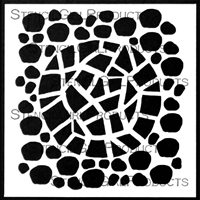 Mosaic and Pebbles Stencil by Suzi Dennis