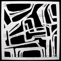 Bold Abstract Lines 4 Stencil by Diane Reeves