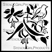 Fuchsia Stencil by Jennifer Evans