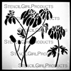 Vintage Coneflower Stencil