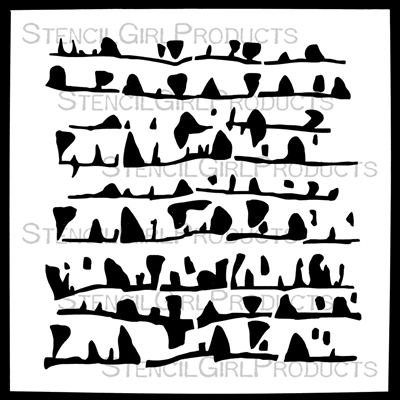 Cliff Dwellers Stencil by Mary Beth Shaw