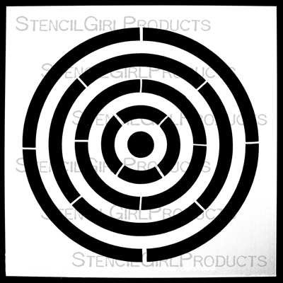Concentric Circles Stencil by Mary Beth Shaw