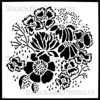 Petite Bouquet Stencil by Rae Missigman