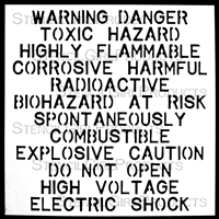 Industrial Wordage Stencil by DeeDee Catron