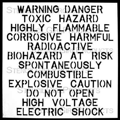 Industrial Wordage Stencil by DeeDee Catron