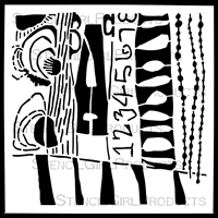 Canes Stencil by Kristin Peterson