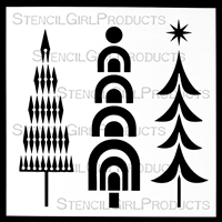 Modern Grove Stencil by Carolyn Dube
