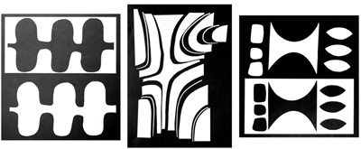 Modern Monoprint Shapes StencilGuts Set by Mary Beth Shaw