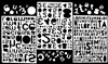 Typography Confetti Stencils Set by Nicole Watson