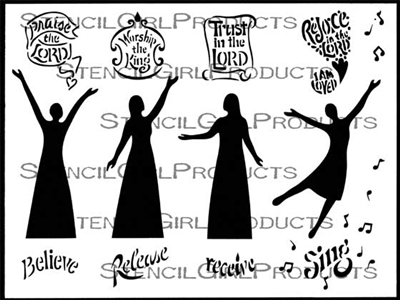 Bible Journaling Figures Stencil by Valerie Sjodin